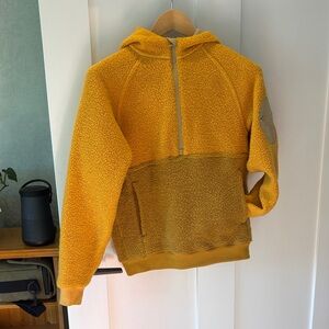 Outdoor Voices Yellow and Tan Crew Neck Sweater